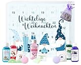 vitamedes Adventskalender Wellness, 24 kleine Auszeiten für die Seele mit Badesalz, Badekugeln, Duschseifen, Duschgelen, Entspannungsbädern und Blüten (Wichtel)