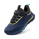 DREAM PAIRS Unsex Kinder Sneaker verschleißfest Wasserfest Turnschuhe Mädchen Jungen Sportschuhe mit Klettverschluss Laufschuhe,Size 32,Dunkelblau/Schwarz,SDRS2335K