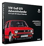 FRANZIS 55102 - VW Golf GTI Adventskalender rot, Metall Modellbausatz im Maßstab 1:43, inkl. Soundmodul und 52-seitigem Begleitbuch