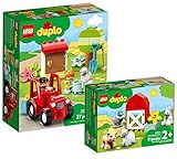 Collectix Collectix Lego Duplo Set – Traktor und Tierpflege 10950, Tierpflege auf dem Bauernhof 10949, Geschenkset ab 2 Jahren