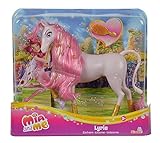 Simba 109480094 - Mia and Me Einhorn Lyria, mit Haarclips und Bürste zum Frisieren, 25cm Spielpferd, Pony, ab 3 Jahren