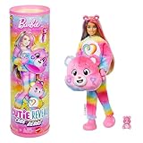 Barbie Cutie Reveal Puppe mit Accessoires, Glücksbärchis-Serie 2, Togetherness-Bärchi mit 10 Überraschungen, einschließlich Farbwechsel und Mini-Bärchi, JFV60