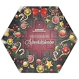 pajoma Duftkerzen Duftteelichte Teelicht Adventskalender sechseckig, 24 Teelichte in 6 versch. Sorten inkl. Teelichthalter