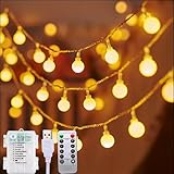 taiyongkang Lichterkette 3-in-1 Stromversorgung, 13M 100 Leds Lichterkette Batterie/Usb/strom, 8 Modi und Timer Funktion, füR Balkon Partybeleuchtung Zimmer Garten Hochzeit Partyzelt Zelt Camping