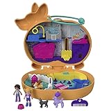Polly Pocket GTN13- Corgi-Hundehotel Schatulle Im Haustierhotel-Design, Kleine Polly Und Shani Puppen, 2 Hundefiguren (Pudel & Husky), Ãœberraschungseffekten, Spielzeug Geschenk Für Kinder Ab 4 Jahren