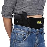 Universal Pistolenhalfter, Gürtelholster Pistolenholster Holster für verstecktes Tragen Elastische Taktische Belly Band Taille für Handgun mit doppelten Ladetaschen, Elastische Taktische Belly Band