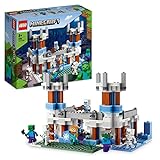 LEGO 21186 Minecraft Der Eispalast Set, Spielzeug-Schloss mit 6 Charakteren, inkl. Königlicher Krieger mit Diamantschwert, Skelett und Zombie-Figuren, Geschenk für Kinder ab 8 Jahren