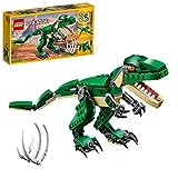 LEGO 31058 Creator Dinosaurier, 3in1 Spielzeug-Modell zum Bauen von T-Rex, Triceratops und Pterodactylus-Figuren, Bausteine-Set für Kinder ab 7 Jahren, Geschenk für Jungen und Mädchen