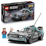 LEGO Speed Champions Zeitmaschine aus Zurück in die Zukunft - Kinder Spielzeug mit Automodell und 2 Minifiguren - Marty McFly und Doc Brown - Kreatives Geschenk für Kinder ab 9 Jahren - 77256