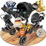 Kinderwagen 3 in 1 [Babywagen & Autositz] mit Babyschale Fahrgestell Kombi als Set | Stroller Baby | Isofix Station & 5-Punkt Sicherheitsgurt Kinderwagen Buggy Reisebuggy Buggys | Babywagen