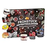 Frühstück Adventskalender 2024 mit 24 leckeren und abwechslungsreichen Konfitüren und süßen Aufstrichen in Portionsgrößen, Weihnachtskalender Frühstücksaufstriche Geschenkset