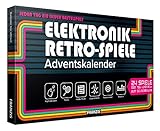 FRANZIS 67150 - Elektronik Retro Spiele Adventskalender, 24 Spiele der 70er und 80er zum Selberbauen, inkl. 28-seitigem Begleitbuch, ohne Löten