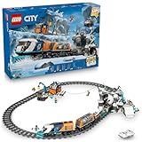 LEGO City Trains Arktis-Polarexpress - Spielzeug mit ferngesteuertem Zug - Schneepflug, 22 Gleissegmente, 6 Minifiguren & Felssturz-Funktion – Geschenk für Jungen & Mädchen ab 7 Jahren - 60470