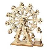 Rolife Woodcraft Baukasten Riesenrad 3D-Holzbausatz für Selbstmontage Spielzeug Geschenk für Kinder, Jugendliche und Erwachsene