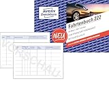 AVERY Zweckform 222 Fahrtenbuch (für PKW, vom Finanzamt anerkannt, A6 quer, 112 Seiten |385 Fahrten, für Deutschland & Österreich zur Abgrenzung privater/geschäftlicher Fahrten)