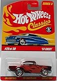 Classics Serie 3 – # 20 '57 CHEVY rot 5-Speichen Redlines Collectible Collector Auto MATTEL Hot Wheels Maßstab 1: 64