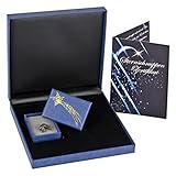 Geschenk -Set Echte Sternschnuppe/Meteorit mit Echtheitszertifikat [Originelles und romantisches persönliches Geschenk zur Geburt, Taufe, Konfirmation, Kommunion, Firmung