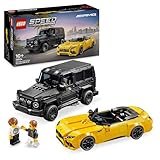 LEGO Speed Champions Mercedes-AMG G 63 & Mercedes-AMG SL 63, Bauset mit 2 Spielzeug Autos und 2 Fahrer Minifiguren, Geschenk für Jungen und Mädchen, Modellauto Set, Rennwagen Spielzeug 76924