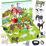 iZoeL Adventskalender 2025 Kinder Junge 3 4 5 6 7 8 9 10 Jahre - Tiere Bauerhof Adventskalender Tiere Hunde Farm Weihnachtskalender für Klein Kinder Jungen Mädchen