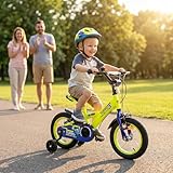 Actionbikes Kinderfahrrad Turbo - 12 Zoll - V-Brake Bremsen - Freilauf - Kettenschutz - Stützräder - Luftbereifung - Kinder Fahrrad - Laufrad - Lenkerschutz - Von 2-5 Jahren (Turbo 12 Zoll)
