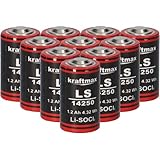 10x Lithium 3,6V Batterie LS 14250-1/2 AA ER14250 Li-SOCl2 LS14250 AKKUman Set (10er)