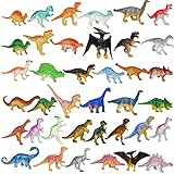 FANTESI 39 Stück Dinosaurier Figuren, Klein Mini Sammlung Dinos Spielzeug