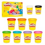 Play-Doh Fantastische Farben mit 9 Dosen (7 Standardgrößen, 2 kleine Dosen), zum Kneten & Spielen ab 3 Jahren, fördert die Feinmotorik, für Kinder