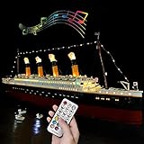 Hosdiy Fernbedienung Sound LED Beleuchtung Set für Lego Titanic Schiff - Led Licht Kompatibel mit Lego 10294 (Nur Beleuchtung, Ohne Bausteine Modell)