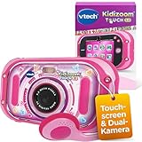 VTech KidiZoom Touch 5.0 I Digitale Kinderkamera mit Selfie- und Videofunktion I 3,5 Zoll Touchdisplay mit Musik, Spielen + Fotoeffekten I Lernspielzeug Technik für kreative Kinder ab 5 Jahren I Pink