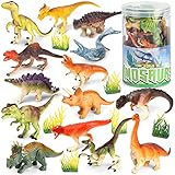 Vanplay 21ST Dinosaurier Spielzeug Kindergeburtstag Deko Dino Set mit Aufbewahrungseimer für Kinder