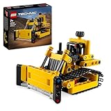 LEGO Technic Schwerlast Bulldozer, Spielzeug-Planierraupe zum Bauen, Ergänze Deine Baustelle, Konstruktionsspielzeug für Kinder, Technik-Geschenk für Jungs und Mädchen ab 7 Jahren 42163