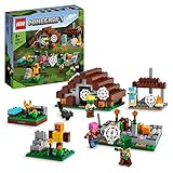 LEGO 21190 Minecraft Das verlassene Dorf Set mit Spielzeug-Haus, Zombiejäger-Lager, Werkstatt, Farm und Zubehör, inkl. 3 Figuren, darunter 2 Zombie-Dorfbewohner, Jäger und eine Katzen-Tierfigur