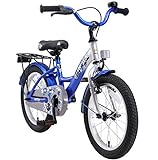 BIKESTAR Kinderfahrrad für Mädchen und Jungen ab 4-5 Jahre | 16 Zoll Kinderrad Classic | Fahrrad für Kinder Silber & Blau | Risikofrei Testen