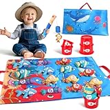 jerryvon Montessori Spielzeug ab 1 Jahr-Angelspiel Kinderspielzeug, Baby Spielzeug für 6 12 Monate Motorikspielzeug ab 1 Jahr, Sensorik Lernspiele Fische Angeln Spiel, Geschenk Junge Mädchen