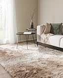 benuta Nest Hochflorteppich Whisper - Beige/Hellbraun 160x230 cm - Weicher Teppich für Schlaf- und Wohnzimmer - Pflegeleicht - Fußbodenheizung Geeignet