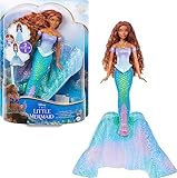 DISNEY Arielle, die Meerjungfrau - Verwandlungsfunktion von Mensch zu Meerjungfrau, bewegliche Puppe mit langem rotem Haar und Ombré-Flosse, inspiriert vom Film, für Kinder ab 3 Jahren, HLX13