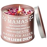PRSTENLY Muttertagsgeschenke für Mama, 9OZ Lavendel Kerze, Beste Mama Geschenk, Geschenke für Mama Frauen, Mutter Geschenk zum Ostern Geburtstag Muttertag Weihnachten