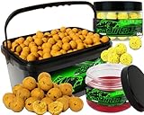 Angel-Berger Magic Baits Session Set Boilies Pop Ups Dip Karpfenköder Boilieset (Mais, 20mm)