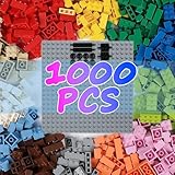 HUIZDQ 1000 Stücke Classic Bausteine Set, Geeignet für Jungen und Mädchen ab 6 Jahren, Kompatibel mit Allen Wichtigen Marken.