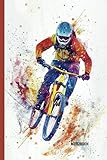 Notizbuch Montainbike: Notizblock A5 (6x9in) 100 Seiten mit Linien - Geschenke für Fahrrad-, Mountainbike- und BMX-Fans - Für Jungen, Mädchen, Kinder und Erwachsene