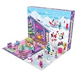 Polly Pocket Adventskalender mit Winter-Familienspaß-Thema & 25 Tage voller Überraschungen (34 Spielteile) zum Entdecken, für 4 Jahre und älter, GYW07