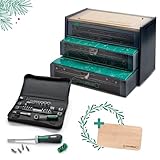 STAHLWILLE Werkzeug Adventskalender 2024 | 1/4“ Knarre, Ratschen-Schraubendreher, Steckschlüssel, Bits, | Premium Steckschlüsselsatz Made in Germany