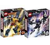 Lego Marvel Avengers Set - Black Panther Mech 76204 + Wolverine Mech 76202