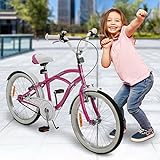 Actionbikes Kinderfahrrad Cruiser - 20 Zoll - Freilauf - Kettenschutz - Luftbereifung - Kinder Fahrrad - Kinderrad - Jungen und Mädchen - Von 5-9 Jahren (Cruiser 20 Zoll Rosa)