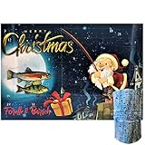 Mega Fishing MF Angler Adventskalender - Hecht & Zander oder Forelle & Barsch Spinfischer Angel Raubfisch Weihnachtskalender + Multifunktions Schal im passenden Zielfisch Design (Forelle & Barsch)