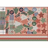 Hans-Textil-Shop Stoff DIY Adventskalender selber Machen & basteln - Für Weihnachten und Advents - 100x140 cm
