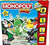 Hasbro Gaming Monopoly Junior Strategiespiel, Brettspiel für 2-4 Spieler, Spielspaß mit Freunden und Familie, Perfekt als Partyspiel und für Multiplayer-Spaß, Geschenk für Kinder ab 5 Jahren