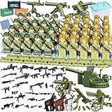 QMLING Waffen Militär Set für Figuren, 30 Mini Soldaten Figuren Spielzeug, Chinesische Armee Waffen Spielzeug Set, Chinesische Military Kit für Kinder Geschenke