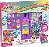 Bandai Rainbow Loom Cute Tique – Box zur automatischen Herstellung von elastischen Armbändern – Kreativset – enthält 1200 Gummibänder, Auto-Loom und Zubehör – Sortiment – Spielzeug für Kinder ab 7