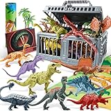 JOYIN Dinosaurier Spielzeug ab 3-6 Jahre, Kinder Spielzeug Spielmatte Set, 19 PCS Realistische Dinosaurier Figuren für 3 4 5 6 Jahre, Dinosaurier Spielzeug für Kindergeburtstag